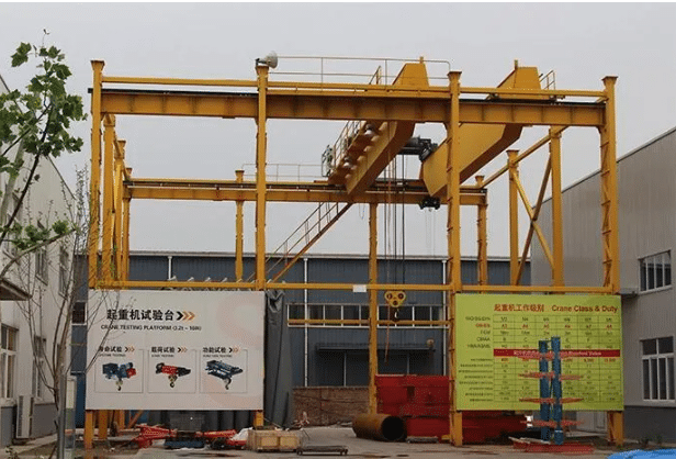 electric hoist test bench for load inspection in Kitanocrane factory